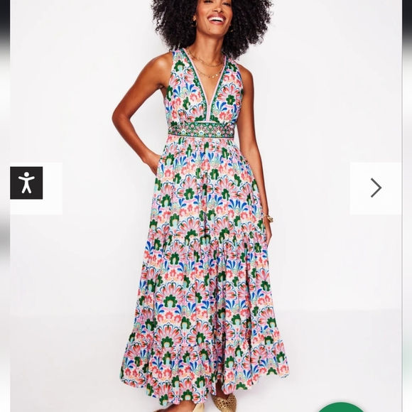 Serena Cotton Tie Maxi Dress - Picture 8 of 10